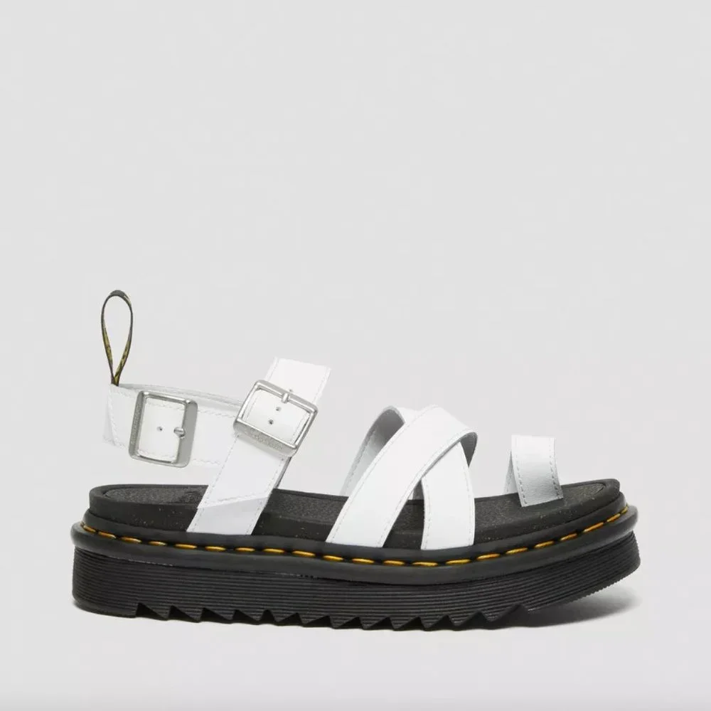 Dr. Martens White and Black Platform Sandals - Picture 6 of 10